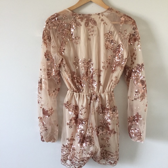 Gold Surplice Romper - Picture 6 of 7